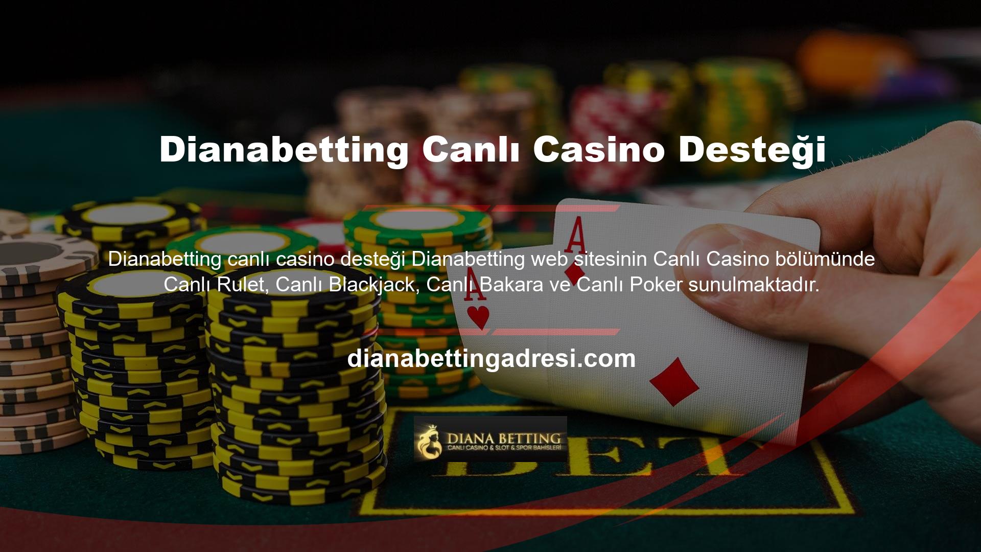 Dianabetting canlı casino destekli bu alternatifleri aynı zamanda sizlere eğlenirken ve eğlenirken para kazanma fırsatı da sunuyor