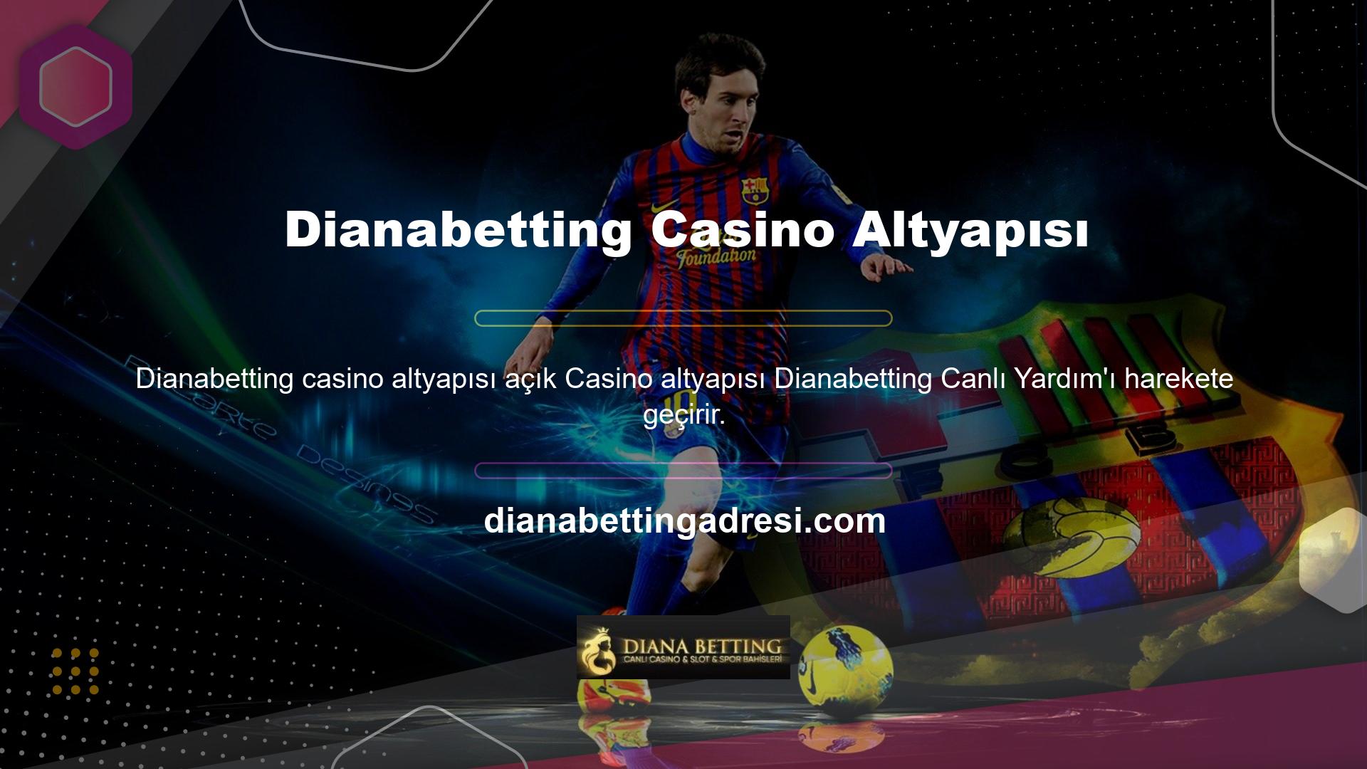 Dianabetting geniş bir casino oyunu yelpazesi sunar